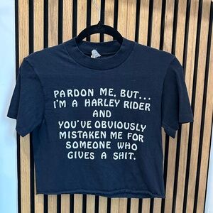 Vintage Harley-Davidson Tee with Bold Print